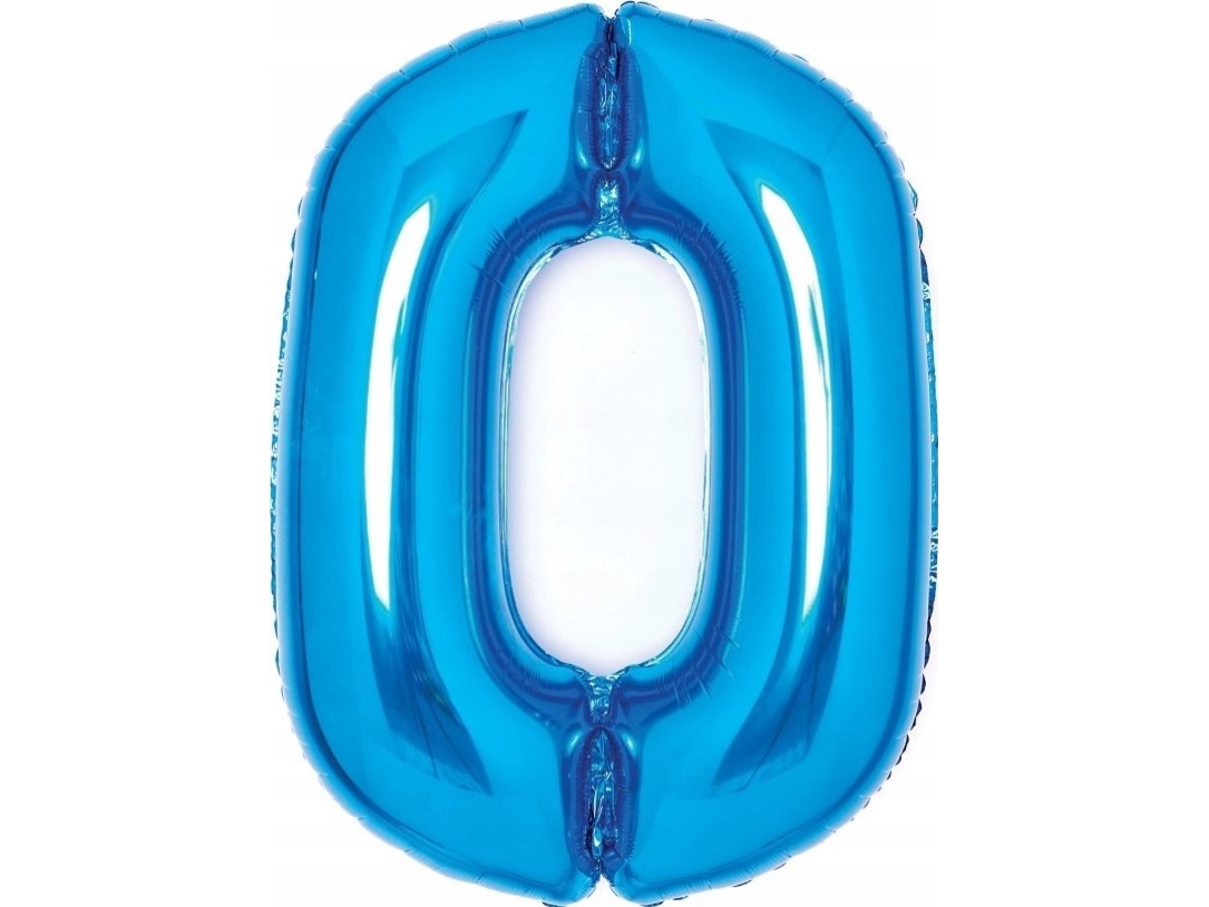 AMSCAN Folieballon nummer 0 blå 47x66cm 9914050