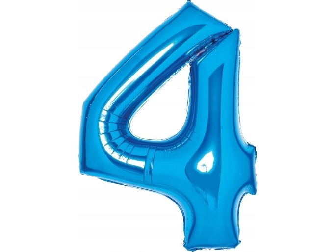 AMSCAN Folieballon nummer 4 blå 51x66cm 9914054