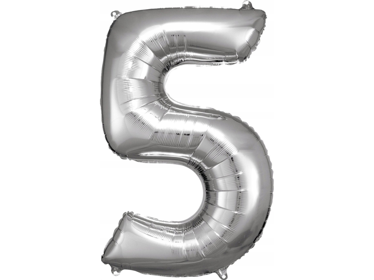 Amscan Folienballon Große Zahl 5 Silber 57X86 Cm N34 (9906290)
