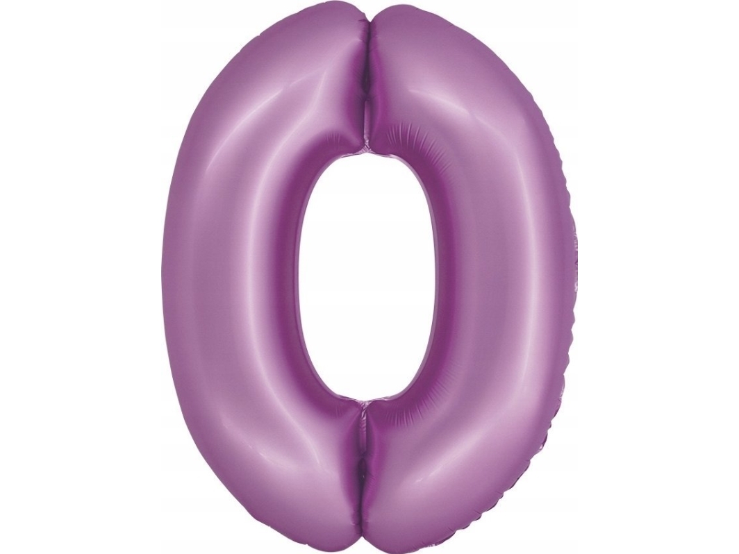 Smart Foil Balloon Numeral 0 Lavender Matte 76 Cm