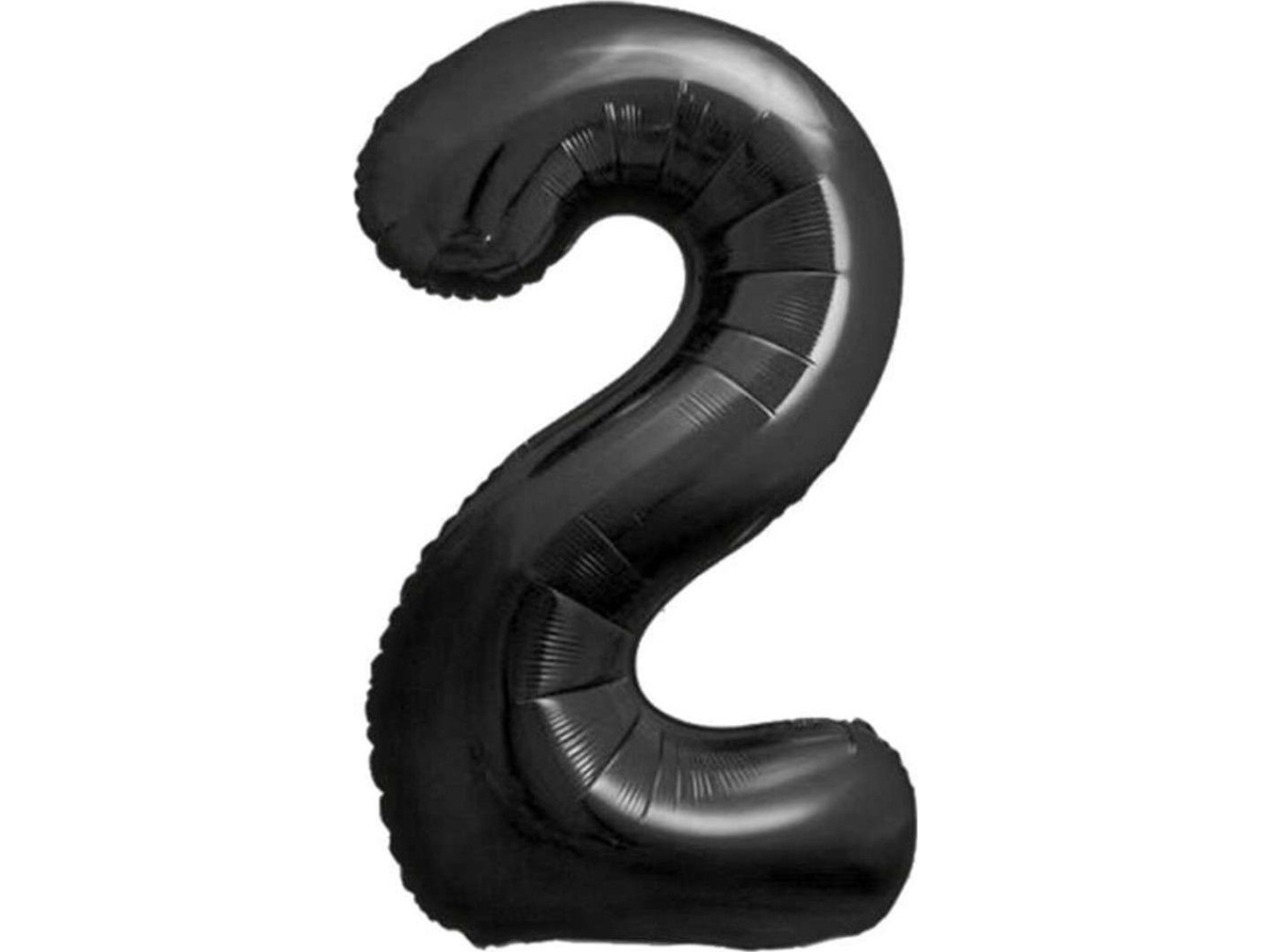 Godan B&Ampc Folienballon Nummer 2 Mattschwarz 85 Cm