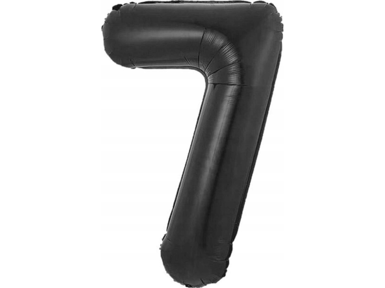 Godan B&Ampc Folienballon Nummer 7 Mattschwarz 85 Cm