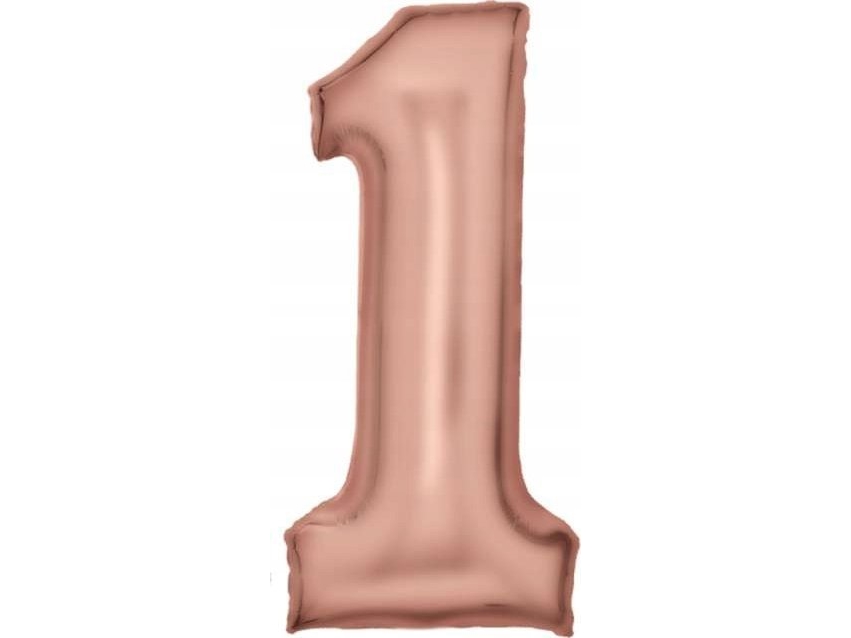 Amscan Folienballon Nummer 1 Satiniert Rosa Gold 86Cm 9917313
