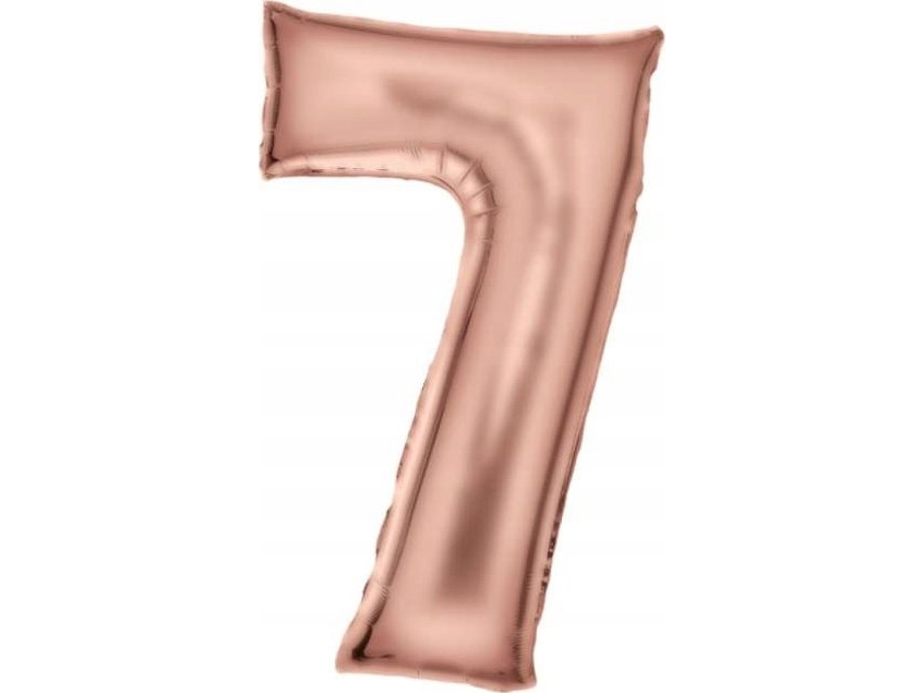 Amscan Folienballon Nummer 7 Satiniert Rosa Gold 86Cm 9917319