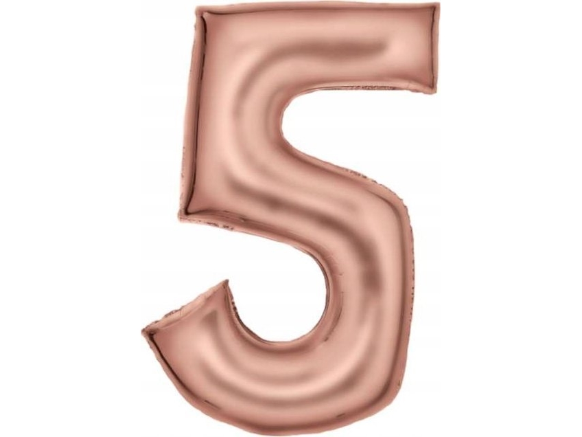 AMSCAN Folieballong nummer 5 satin rosa guld 86cm 9917317 | Utomhus - Väskor & Resväskor - Väskor för barn | GameStuff