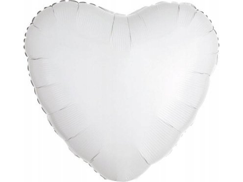 AMSCAN metallisk folieballong vit hjärta 43 cm 9914090 | Skola & Hobby - Festdekorera - Ballonger | GameStuff