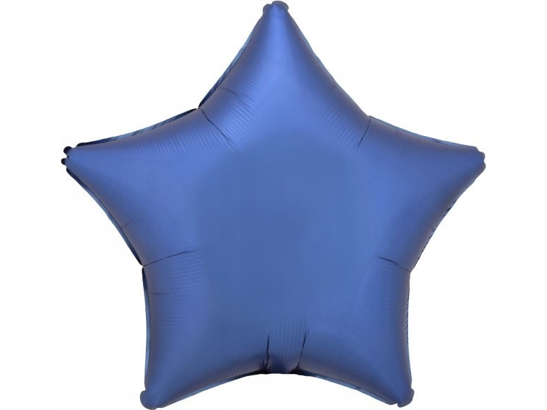 Amscan Folienballon Lustre Azure Blaues Sternmotiv 48 Cm 9914097