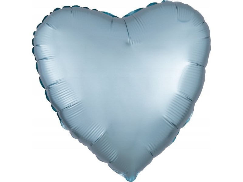 Amscan Folienballons Lustre Pastell Hellblau Herz 43 Cm 9914117