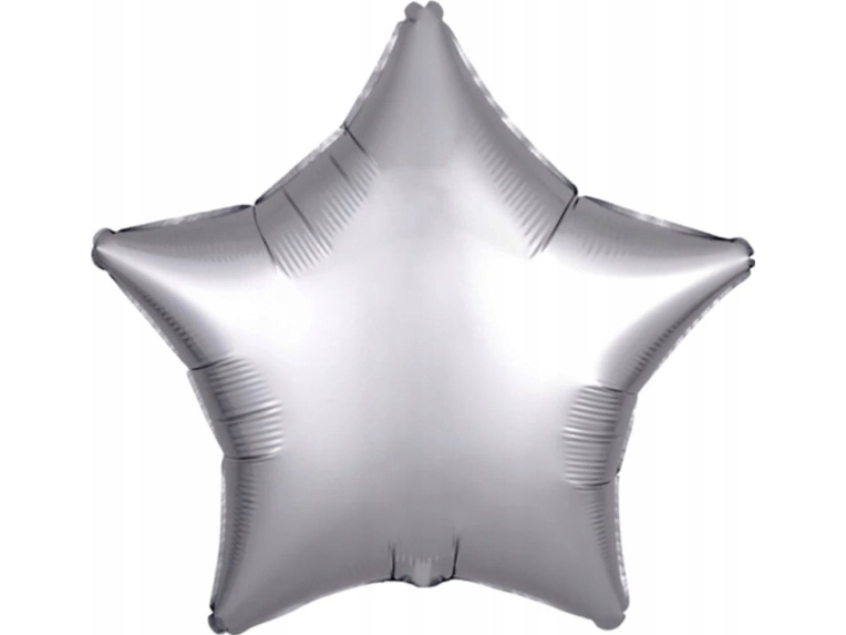 AMSCAN Lustre sølvfarvet stjernefolieballon 48 cm 9914127