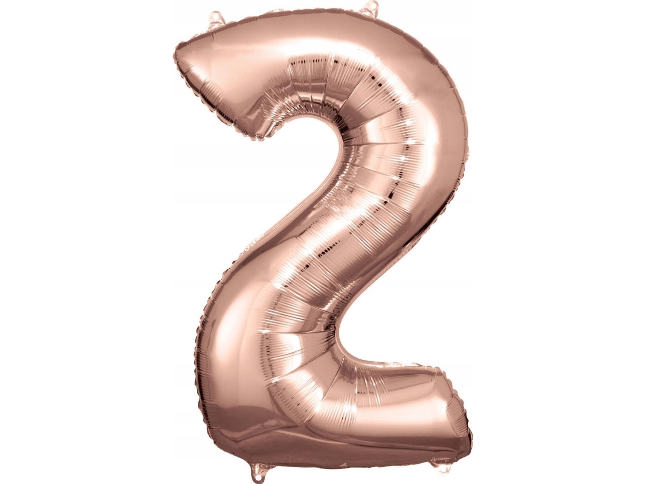 Folieballon Große Zahl 2 Pink-Gold 57×86 Cm 9906277