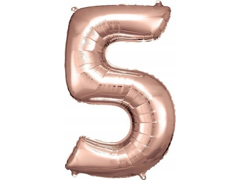 Amscan Folienballon Groß Nummer 5 Rosa Gold 57X86cm 9906280