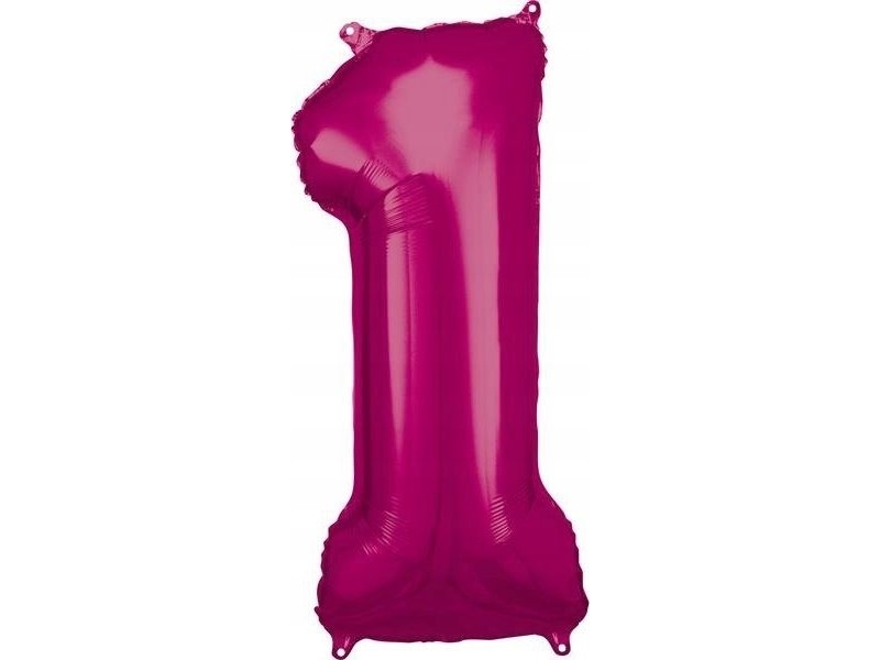 Folienballon Groß Zahl 1 Pink 38X86 Cm 9907277