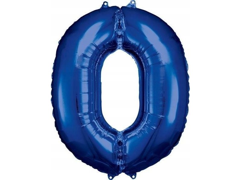 Folieballon Groß Zahl 0 Blau 70X86cm 9907274