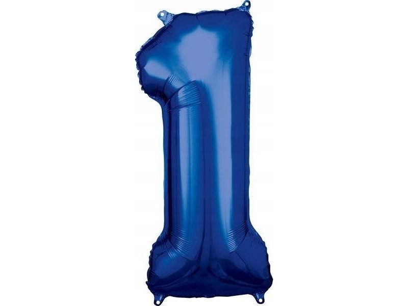 Amscan Folienballon Groß Nummer 1 Blau 38X86cm 9907276