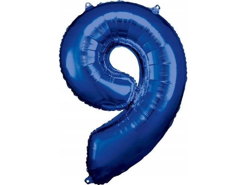 Amscan Folieballon Stor Nummer 9 Blå 60X86cm 9907292