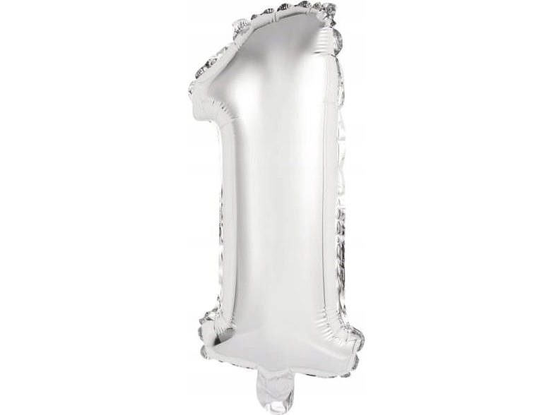 Amscan Folieballon Mini Ciffer 1 Sølv 19,5X40 Cm 9909669
