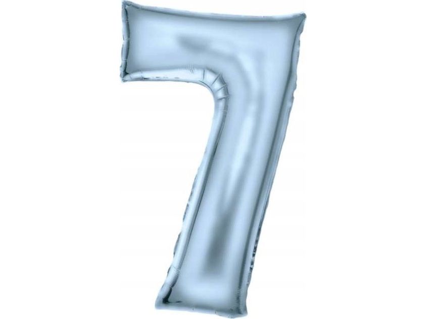 Folieballong nummer 7 satin pastellblå 86 cm, förpackad | Trädgården - Pools & Vatten spel - Poolleksaker | GameStuff