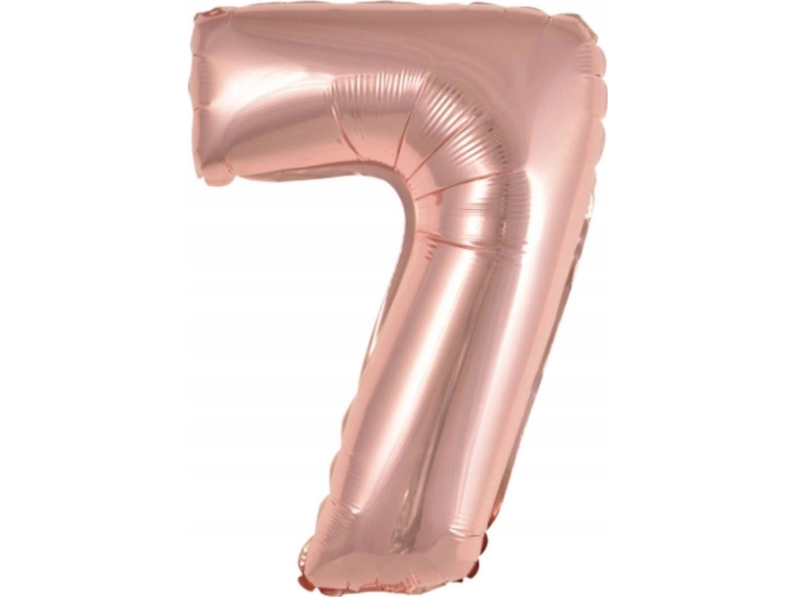 AMSCAN Folieballon mini nummer 7 pink guld 30x40cm 9909695