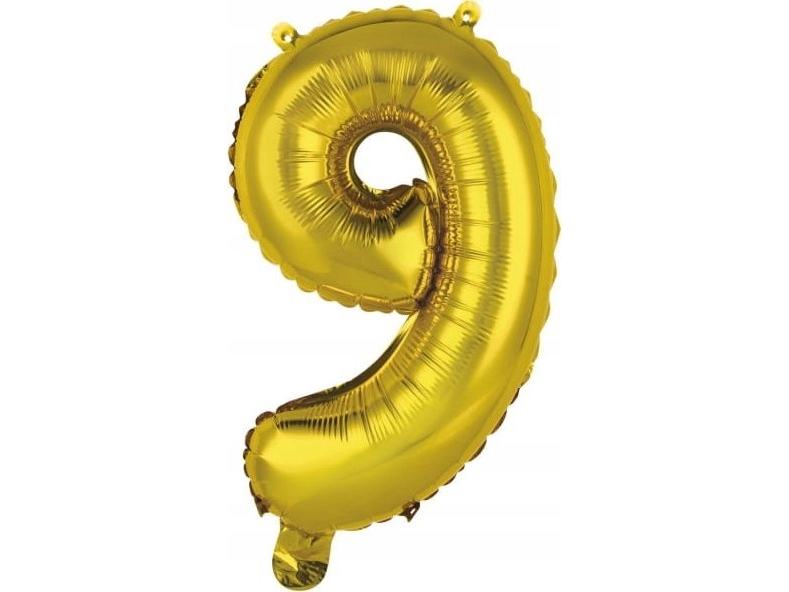 Amscan Folienballon Mini Nummer 9 Gold 29X40cm 9909687