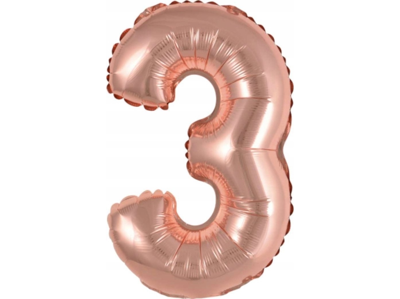 AMSCAN Folieballon mini nummer 3 pink guld 25x40cm 9909691