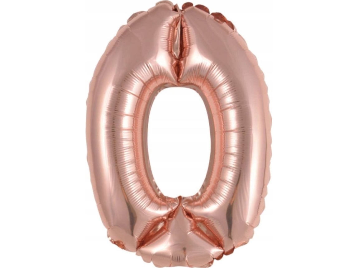 Amscan Folienballon Mini Nummer 0 Rosa Gold 30,5X40cm 9909698