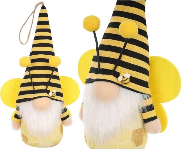 Juledekoration Saska Garden GNOM GHOST YELLOW 20CM HANGING SPRING DECORATION
