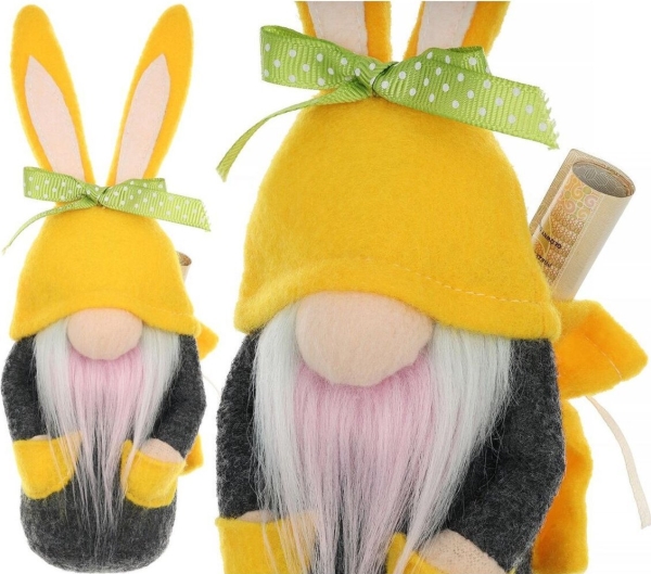 Juledekoration Saska Garden GHOST GHOST BOY 20CM YELLOW WITH GIFT SACK Forårsdekoration