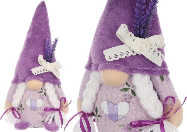Saska Garden Juledekoration Ghost Gnom Lawenda Girl 20Cm Spring Decoration