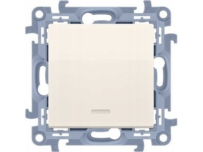 Kontakt-Simon Kreuzverbinder Kontakt-Simon Simon 10 Cw7l.01/X/41 | Led-Beleuchtung | Ohne Piktogramm | Modul 10Ax 250V~ | Schraubklemmen | Creme