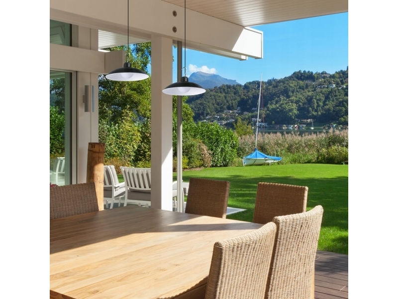Eko-Light Milagro solcelle hængelampe Saturn EKO9150 6W LED 80lm 4000K IP45 sort