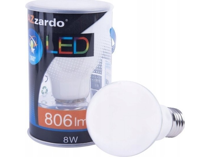 Azzardo AZ4022 glödlampa 1x8W E27 4000K 806 lm vit | Belysning - Utomhusbelysning - Inbyggda spots | GameStuff