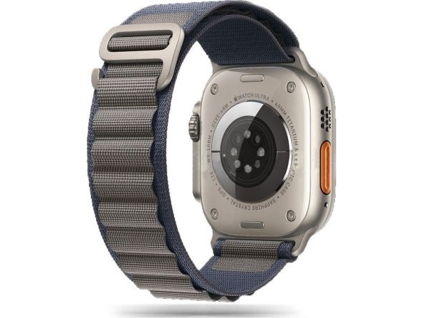 Armband Für Apple Watch 4 / 5 / 6 / 7 / 8 / 9 / Se / Ultra 1 / 2 (42 / 44 / 45 / 49 Mm) Tech-Protect Nylon Pro Navy / Grau