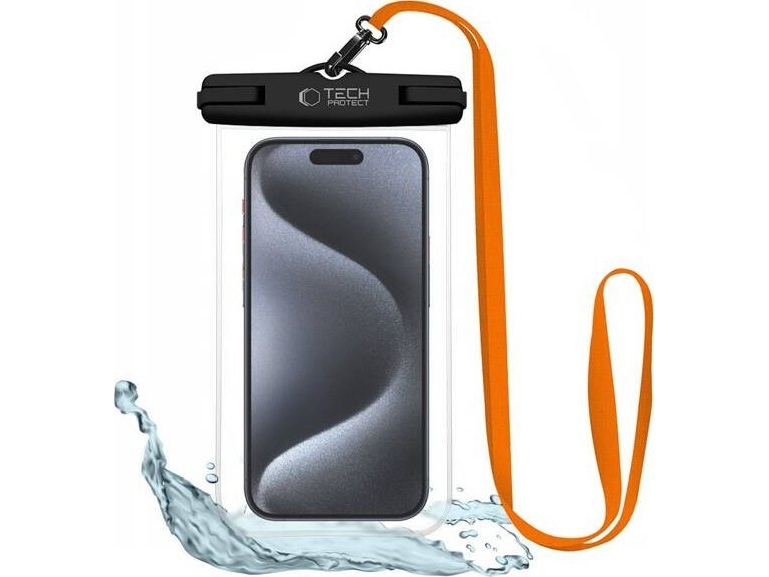 Tech-Protect TECH-PROTECT UWC7 universellt vattentätt fodral 6,9 svart/orange | Datorer & Surfplattor - Bärbara tillbehör - Övriga tillbehör | GameStuff