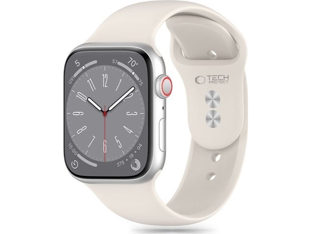 Pasek Tech-Protect Silicone Na Apple Watch 4 / 5 / 6 / 7 / 8 / 9 / Se (38 / 40 / 41 Mm) - Beżowy