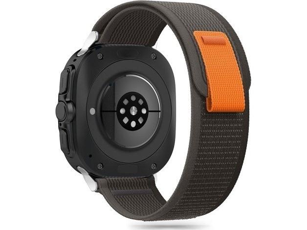 Tech-Protect Nylonband Für Samsung Galaxy Watch Ultra (47 Mm) - Schwarz Und Orange