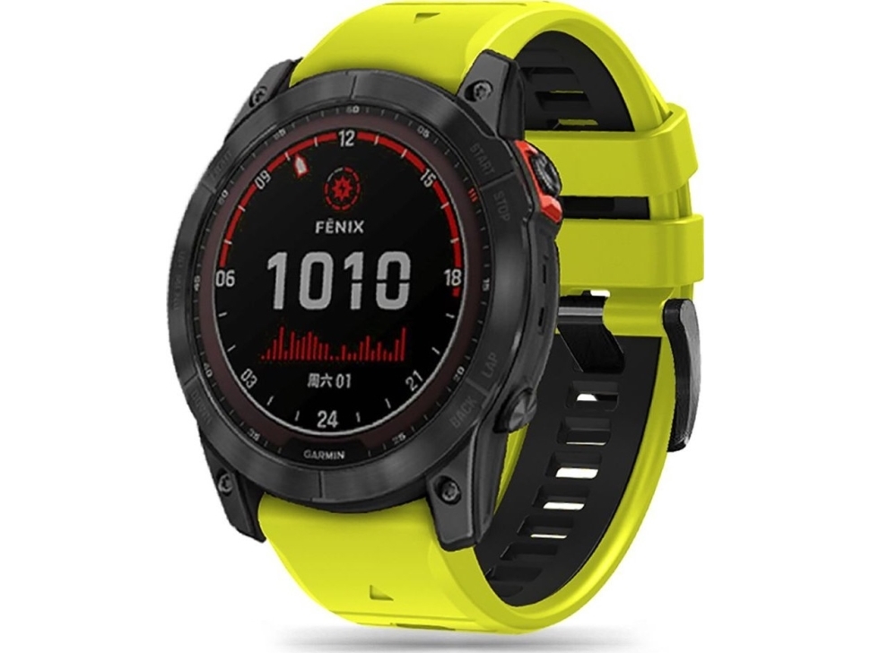 Tech-Protect ICONBAND PRO rem till Garmin FENIX 3 / 5X / 3HR / 5X PLUS / 6X / 6X PRO / 7X lime/svart | Sport & Träning - Tillbehör - Armbandsur | GameStuff