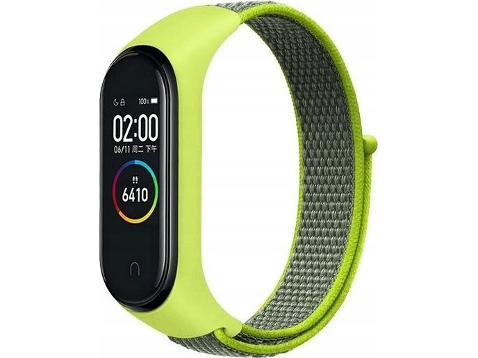 Beline Beline Pasek Mi Band 7/6/5/4/3 Nylonloop Żółty/Yellow