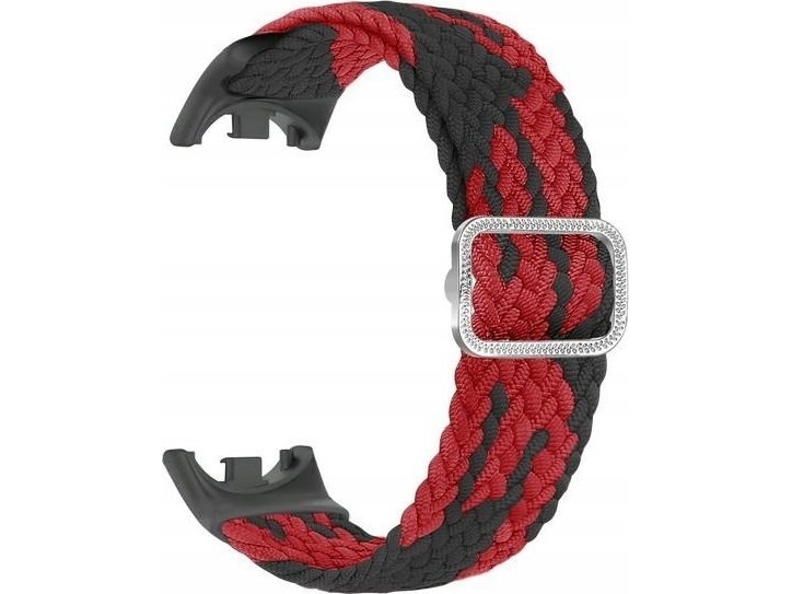 Beline Beline Mi Band 8 Nylonband Schwarz/Schwarz-Rot