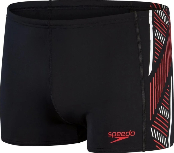 Speedo Badebukser Til Mænd Speedo Tech Pnl Asht Am Sort/Fed Rød/Hvid Str. 32