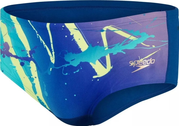 Speedo Badkläder För Herrar Speedo Plmt Digi Bf 14Cm Am Ammonit/Miami Lilac/Bright Zest/Aquarium Storlek 38