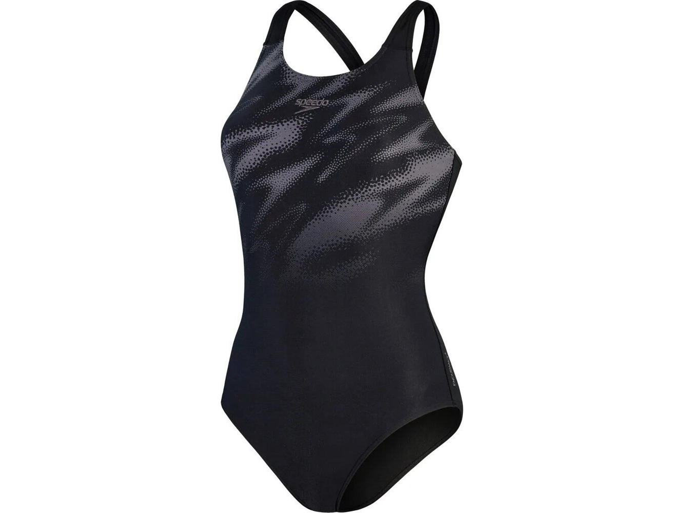 Speedo Damen Badeanzug Speedo Hyperboom Plmt Msbk Af Schwarz / Taubengrau Größe 28