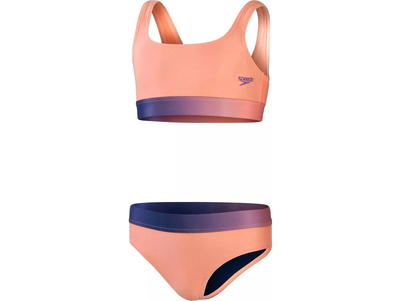 Speedo Badedragt Til Børn Speedo Cont Band 2Pc Jf Soft Coral/ Miami Lilac Str. 15-16