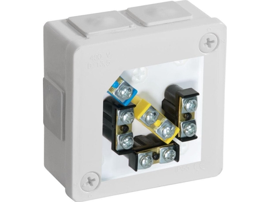 Viplast Unterputz-/Aufputzgehäuse Mit Klemmen 6 Einlässe Viplast Vp-22 Biala Ip55 86X86x40mm 022-51