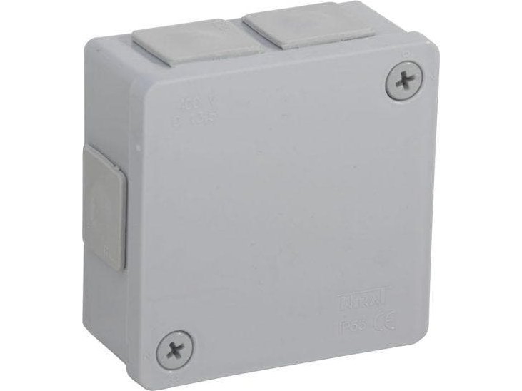 Viplast Vægdåse Til Udenpåliggende Montering, Tom 6 Indgange Vp-22 Grå Ip55 86X86x40mm 022-03