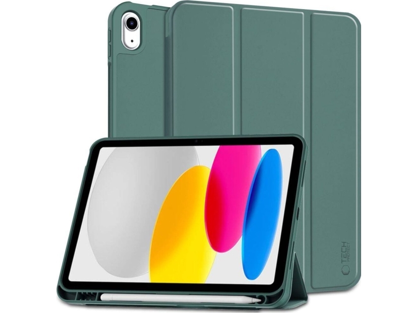 Etui na tablet Tech-Protect Etui APPLE IPAD 10.9 (10GEN) Tech-Protect SC Pen zielone