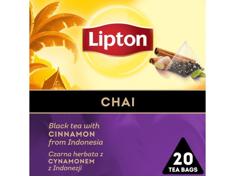 Lipton Tee Lipton Pyramidenbeutel, Schwarz, Chai, 20 Beutel