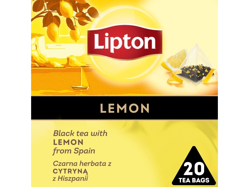 Lipton Tee Lipton, Pyramidenbeutel, Schwarz, Zitrone, 20 Beutel