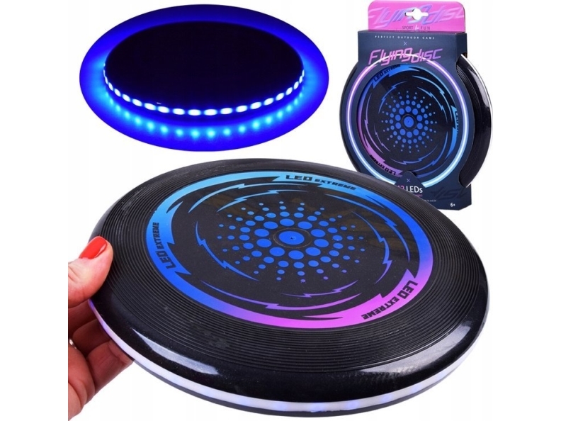 Yokomisiad Flyvende lysende led ufo Disk 23cm til kastesjov ZA4957