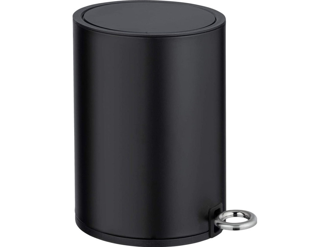 WENKO Affaldskurv til badeværelse med pedal MONZA, sort, WENKO