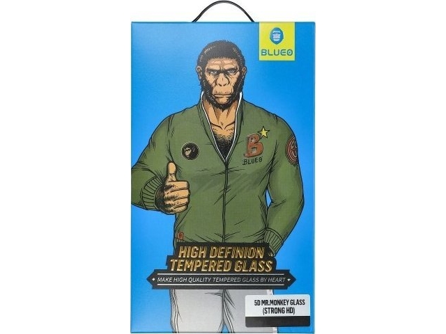 Blueo Hærdet Glas 5D Mr. Monkey Glass Til Apple Iphone 14 Pro Sort (Strong Hd)